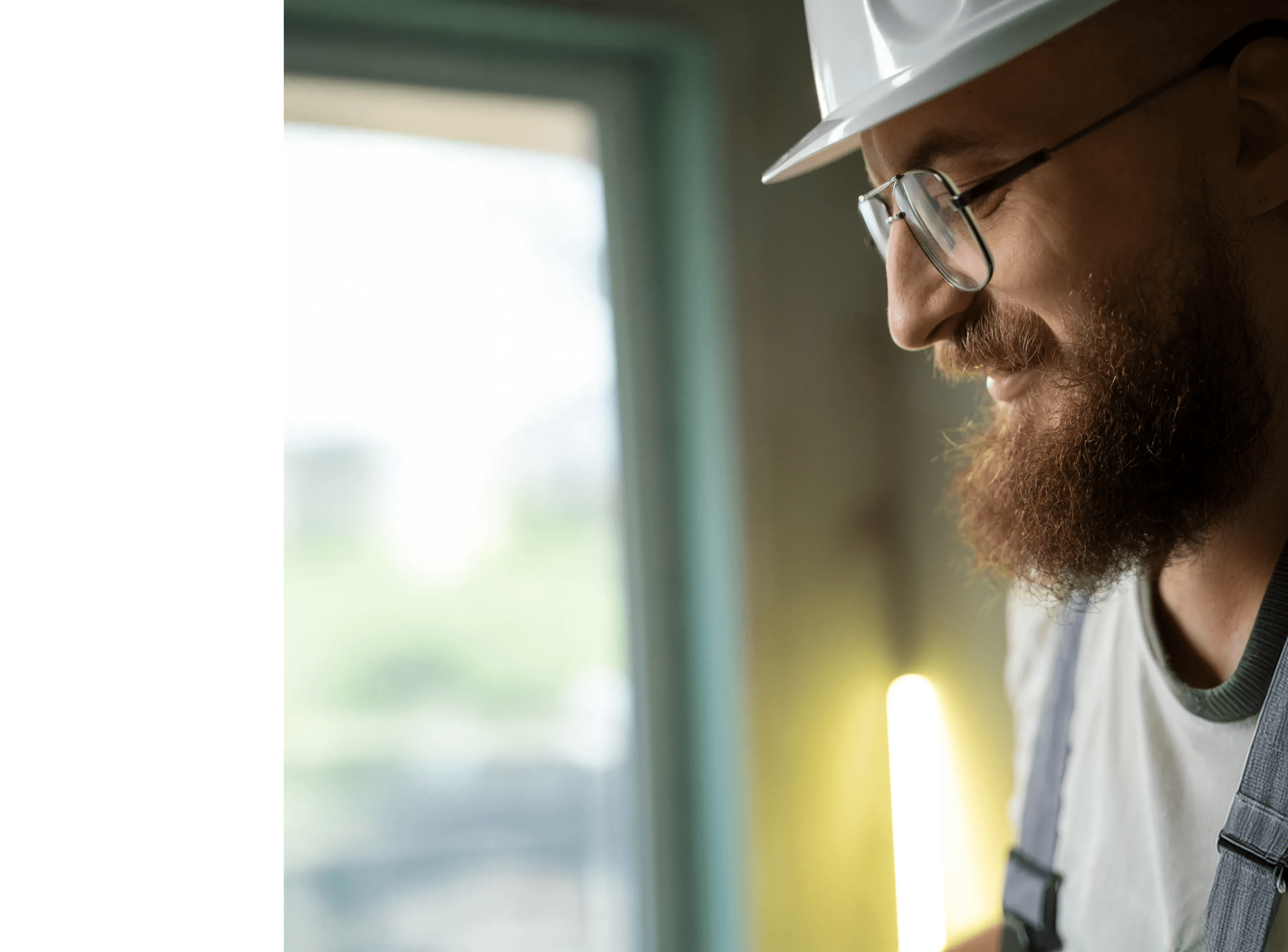 A contractor working in a customer's home